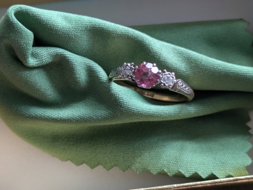18k gold pink tourmaline - pink,
