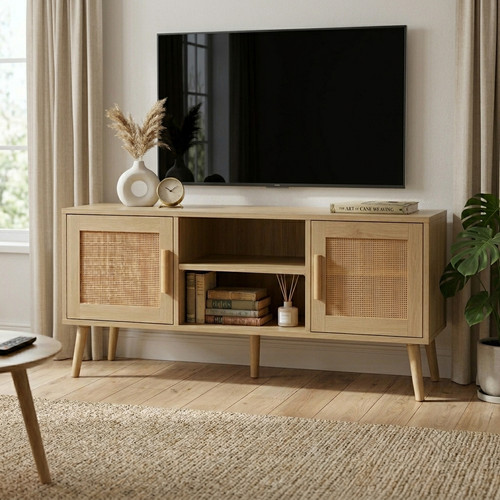 Stand rattan unit media - rattan,