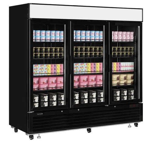 New upright triple glass door - triple,