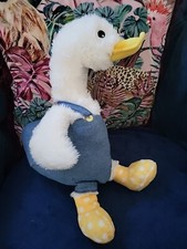 Asda George Goose White Bird In Dungarees  Spotty Boots Soft Plush Toy Duck 16" 