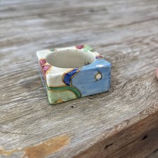 c1930’s Clarice Cliff Bizarre -Blue Chintz Napkin Ring