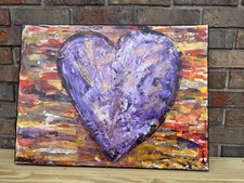 Original Painting Violet Heart
