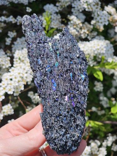 Large raw rainbow carborundum - large,