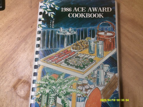 1986 ace award - award, cookbook
