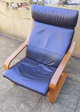 IKEA Poang brown Leather Chair