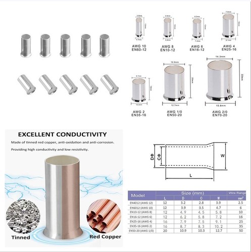 100pcs wire ferrules - 10-100pcs,