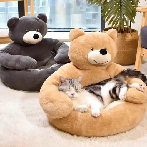 Bear hug dog bed - bear, cute