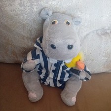Small Silent Night Hippo Plush Soft Toy