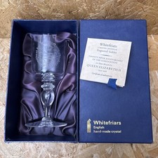 L/E 200 Vintage Whitefriars Crystal Glass Goblet Queen Elizabeth Silver Jubilee