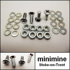 Classic Mini Boot Hinge Chrome Bolt Kit austin morris rover lid cooper clubman