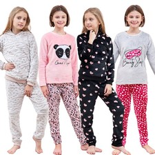 Girls Fleece Pyjamas Supersoft