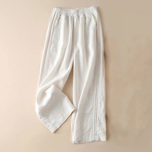 Lady loose cotton linen - lady, leg