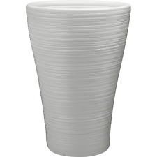 Strata Hereford Tall Planter Indoor Outdoor Garden Plastic Plant Pot - Cool Grey