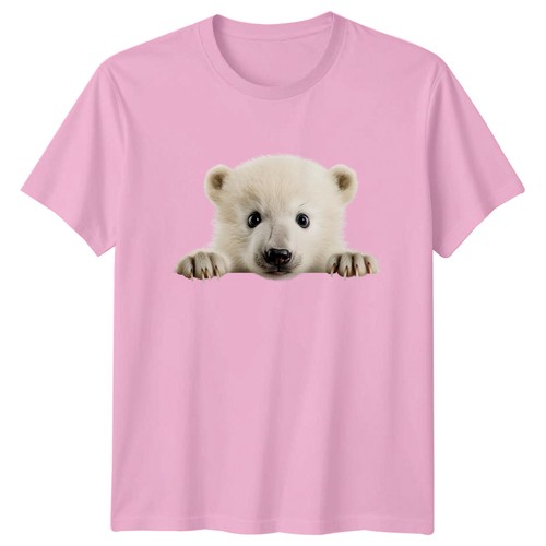 Peeking polar bear cub shirt - bear, t-shirt
