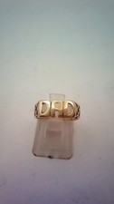 Hallmarked 9ct Gold 'DAD' Ring Size J.    (D)