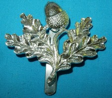 ANODISED SOUTH NOTTINGHAMSHIRE HUSSARS CAP BADGE GENUINE - JR GAUNT STAYBRITE