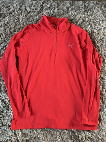 Puma zip top - men's, red