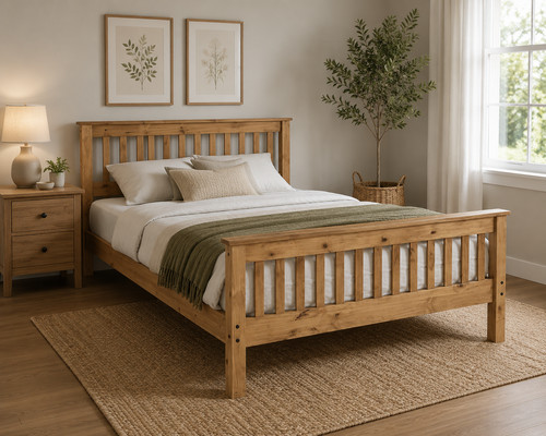 Solid pine distressed - pine, in