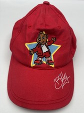 Vintage Butlins Embroidered "Billy The Bear" Red Baseball Cap collectible