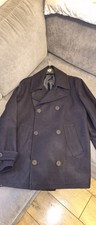Mens Navy Blue Reefer Jacket