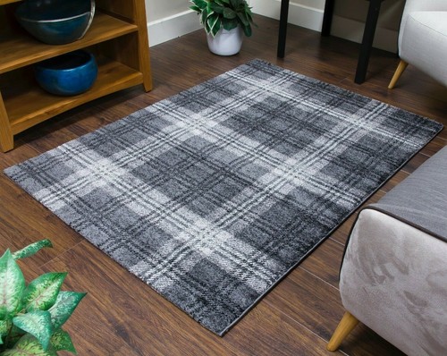Tartan rug checked mat plaid - rug,