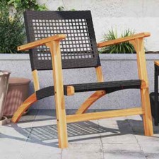 Garden Chairs 2 pcs Black Poly
