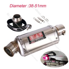 Exhaust Muffler Tips Escape Baffle Slip On Street Bike Motorcycle 310 370 440mm