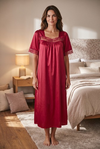 Ladies nightdress chemise red - ladies,