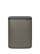 Brabantia Bo Touch Large Indoor Waste Kitchen Bin 60L - Platinum (Dented)