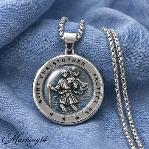 Silver saint christopher - silver,