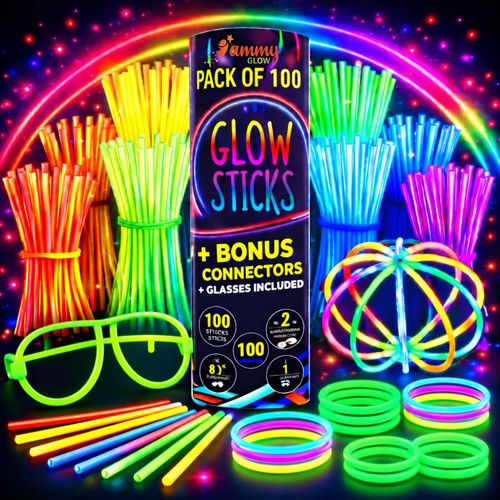 Glow sticks 100 pack with - sticks,