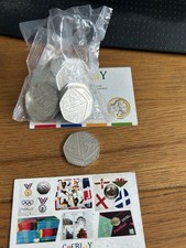 1 x UNCIRCULATED 2020 50p SHIELD COIN - FROM HEAT SEALED BAG. 1 COIN NOT 20. THU