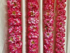 4 10ft Pink Flower Garlands, Mandap & Menhdi Decor, Indian Asian Wedding Decor 