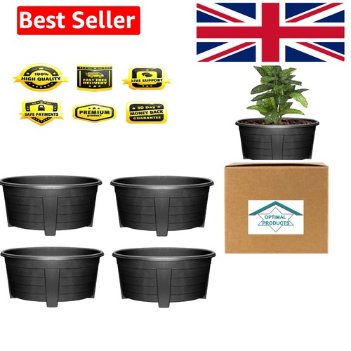 55cm oval planter ebony - 55cm,