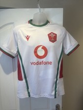 Official Macron Wales WRU 2024/25 Men's Away Rugby Shirt - Small - 166cm-171cm