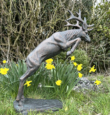 Jumping Leaping Stag Deer