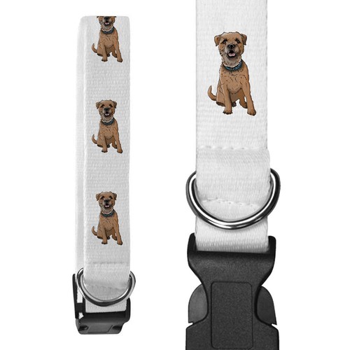 Border terrier dog collars - 'border,