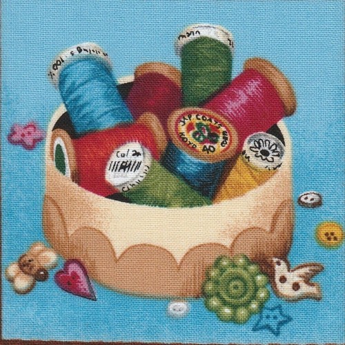 Fabric picture panel - fabric, picture panel threads