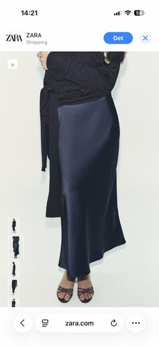 Zara satin midi skirt - midi,