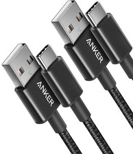 Anker USB C Cable 2-Pack 6ft  Braided Fast Charger for iPhone 15, Android