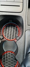cup holder insert x2 race red for ford fiesta ST line mk8 stline grill mk4 focus