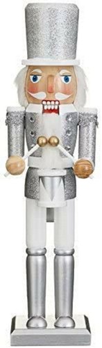 New glitter silver nutcracker - new,