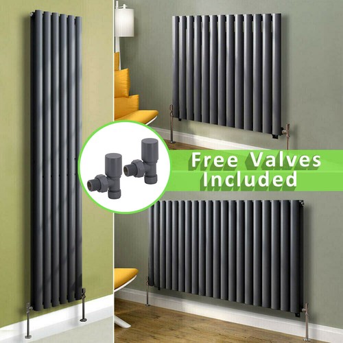 Modern anthracite oval column - anthracite,