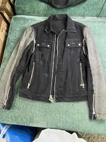 Unique jean suede jacket size - jean/suede,