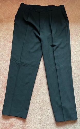 Mens smart black pinstripe - black,