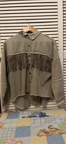 Zara embellished fringe - zara, denim