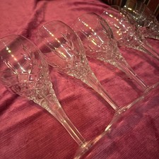 5 x Royal Doulton Crystal Dorchester 19 cm wine glasses vgc