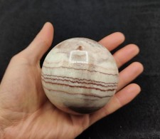 Banded Calcite Sphere White