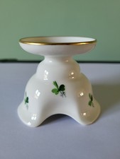 AN AUGARTEN (VIENNA) CANDLE STICK/HOLDER (SHAMROCKS?): 2.25" TALL: VG CONDITION