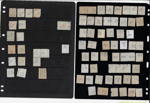 Perfin accum 144 stamps - accum.,
